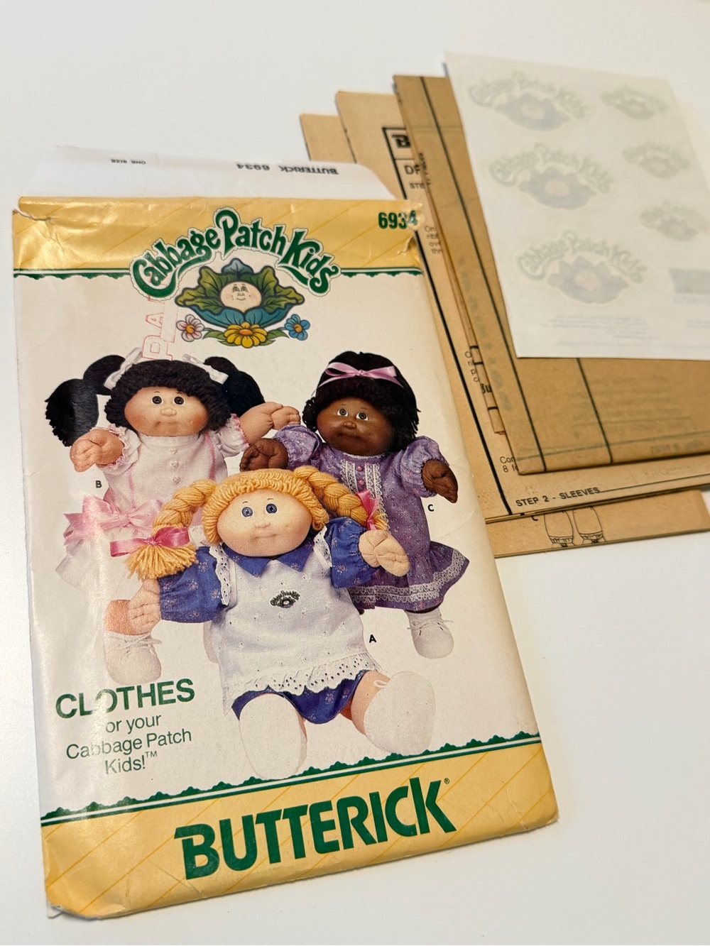 Cabbage Patch Kids 6934 Butterick Pattern Vintage 80s